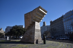 A monument in honor of Catalonia, a region with long identity.