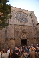 The Church at Pi, whose large round window was destroyed during the revolution; since repaired.