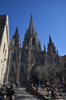 Barcelona Cathedral, begun in 1298; built over Roman ruins.